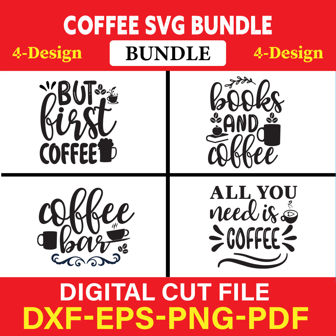 Coffee T-shirt Design Bundle Vol-1 cover image.