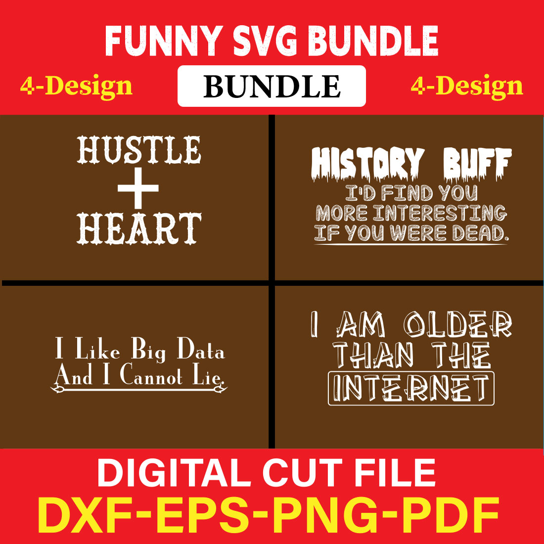 Funny SVG T-shirt Design Bundle Vol-38 cover image.