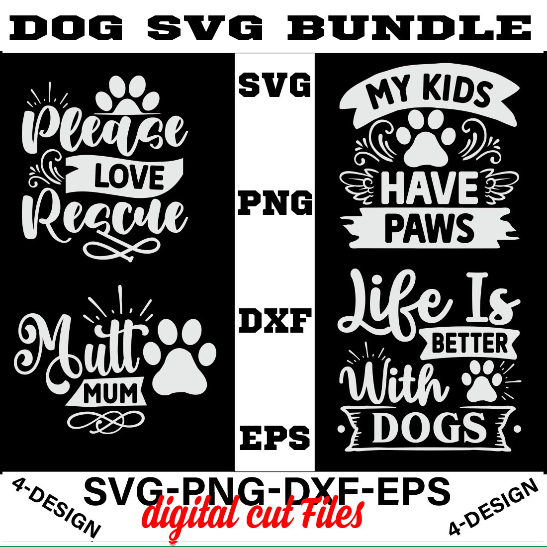 Dog SVG T-shirt Bundle Vol-02 cover image.