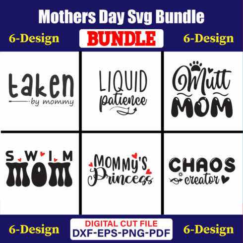 Mothers Day SVG Bundle, Mom life svg, Mama svg, Funny Mom Svg, Blessed mama svg, Mom of boys girls svg-Vol-153 cover image.