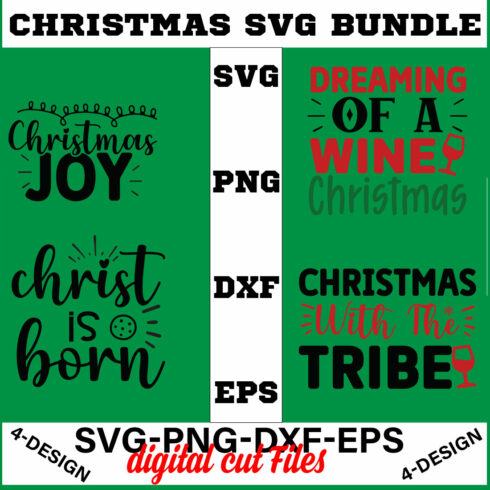 Christmas SVG Bundle Funny Christmas SVG Cut File Cricut Clip art Commercial Use Holiday SVG Christmas Sayings Quotes Winter Volume-06 cover image.