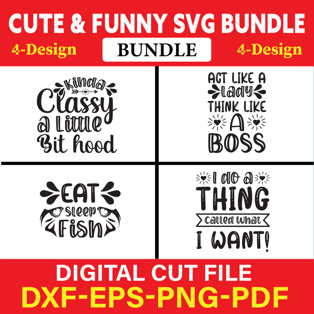 Cute & Funny T-shirt Design Bundle Vol-1 cover image.