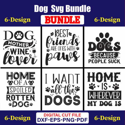 Dog SVG T-shirt Design Bundle Vol-25 cover image.