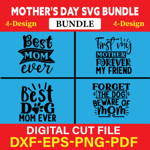 Mother's Day SVG T-shirt Design Bundle Vol-47 cover image.