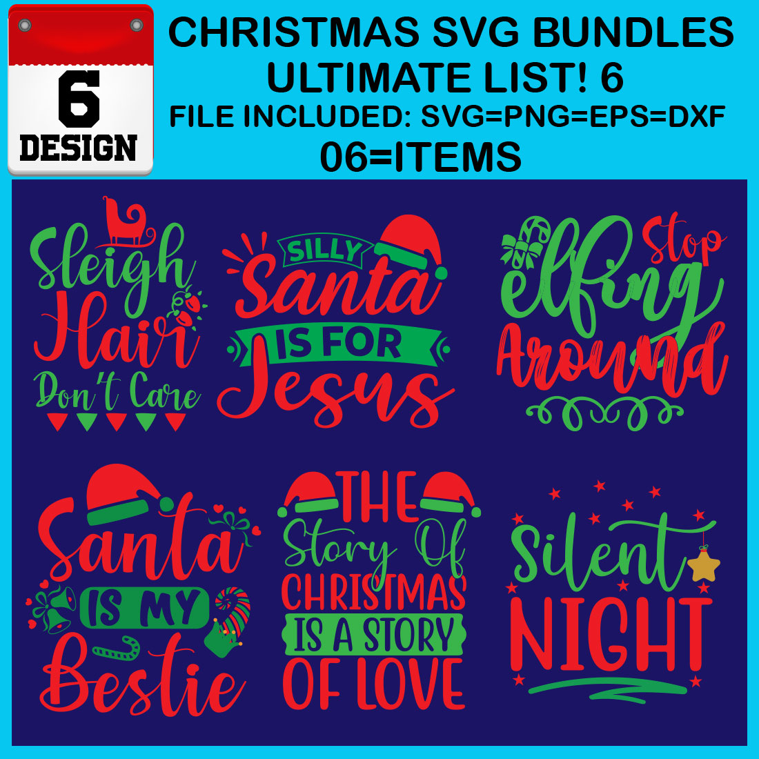 Ultimate List! 6 Christmas SVG Free Bundles cover image.