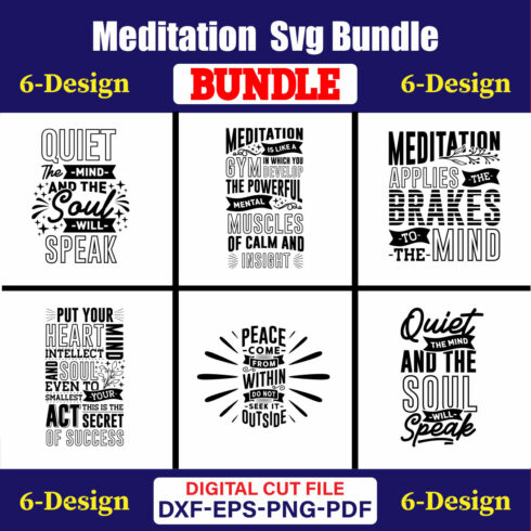 Meditation SVG T-shirt Design Bundle Vol-02 cover image.