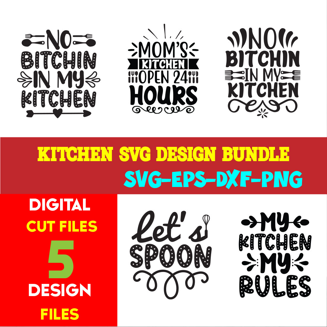 Kitchen T-shirt Design Bundle Vol-03 cover image.