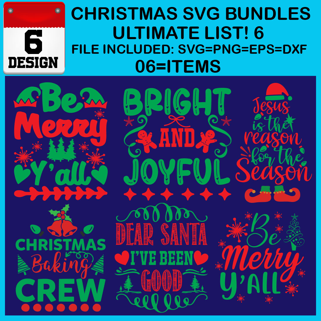 Ultimate List! 6 Christmas SVG Free Bundles cover image.