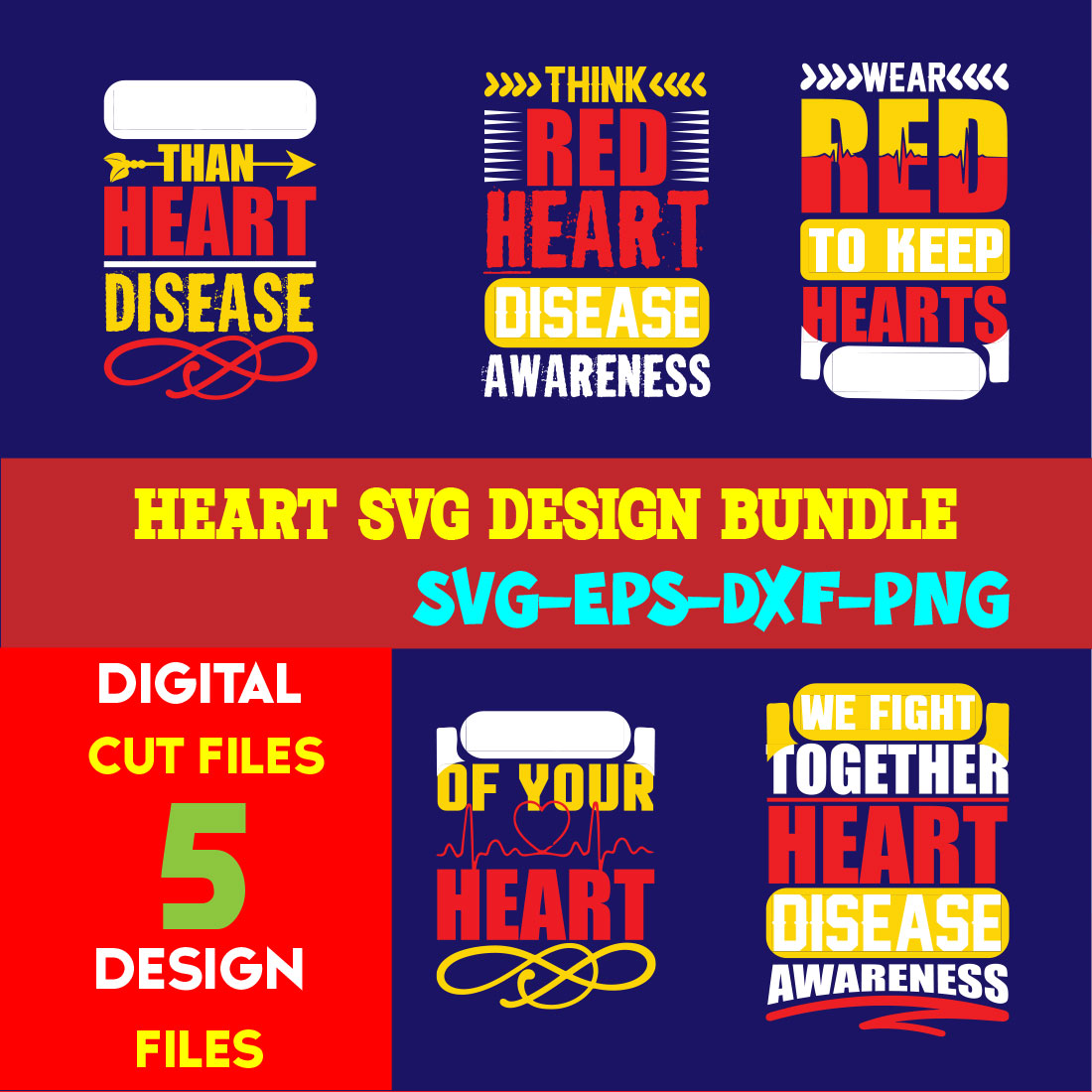 Heart T-shirt Design Bundle Volume-04 cover image.