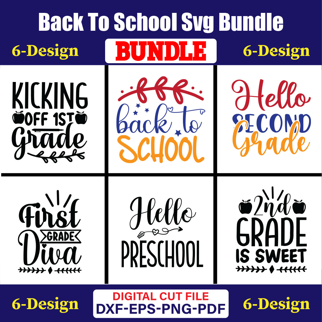 Back To School T-shirt Design Bundle Vol-42 cover image.