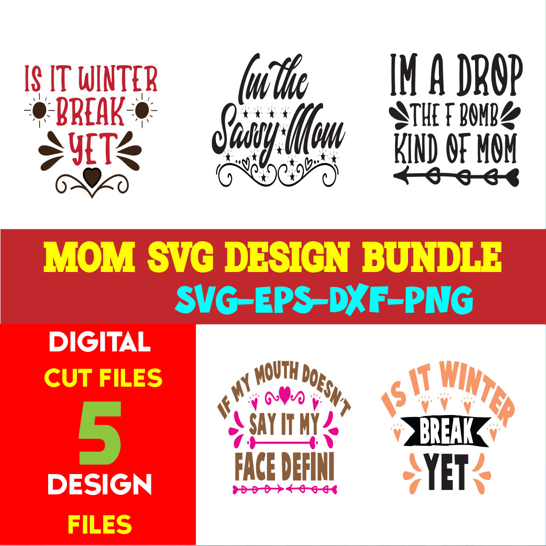 Mom T-shirt Design Bundle Volume-04 cover image.