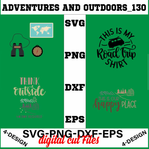Adventures And Outdoors T-shirt Design Bundle Volume-30 cover image.
