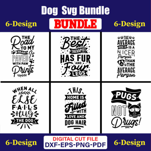 Dog SVG T-shirt Design Bundle Vol-23 cover image.