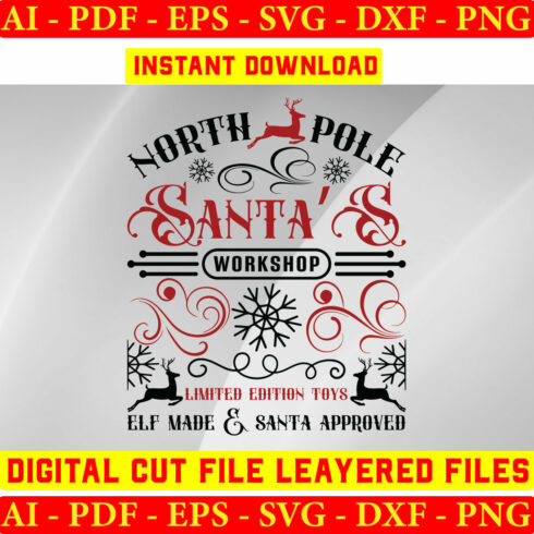 North Pole Santas Workshop Limited Edition Toys Elf Made & Santa Approved cover image.