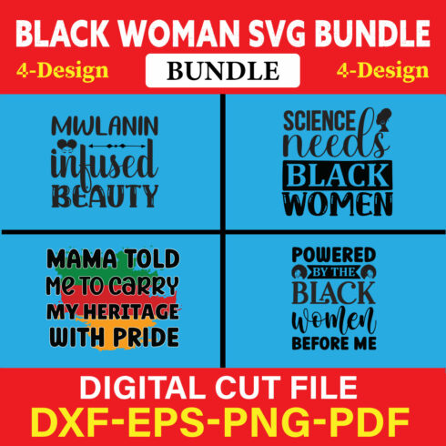 Black Woman T-shirt Design Bundle Vol-14 cover image.