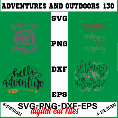 Adventures And Outdoors T-shirt Design Bundle Volume-15 cover image.