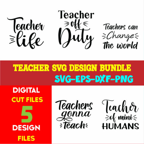 Teacher T-shirt Design Bundle Volume-08 cover image.