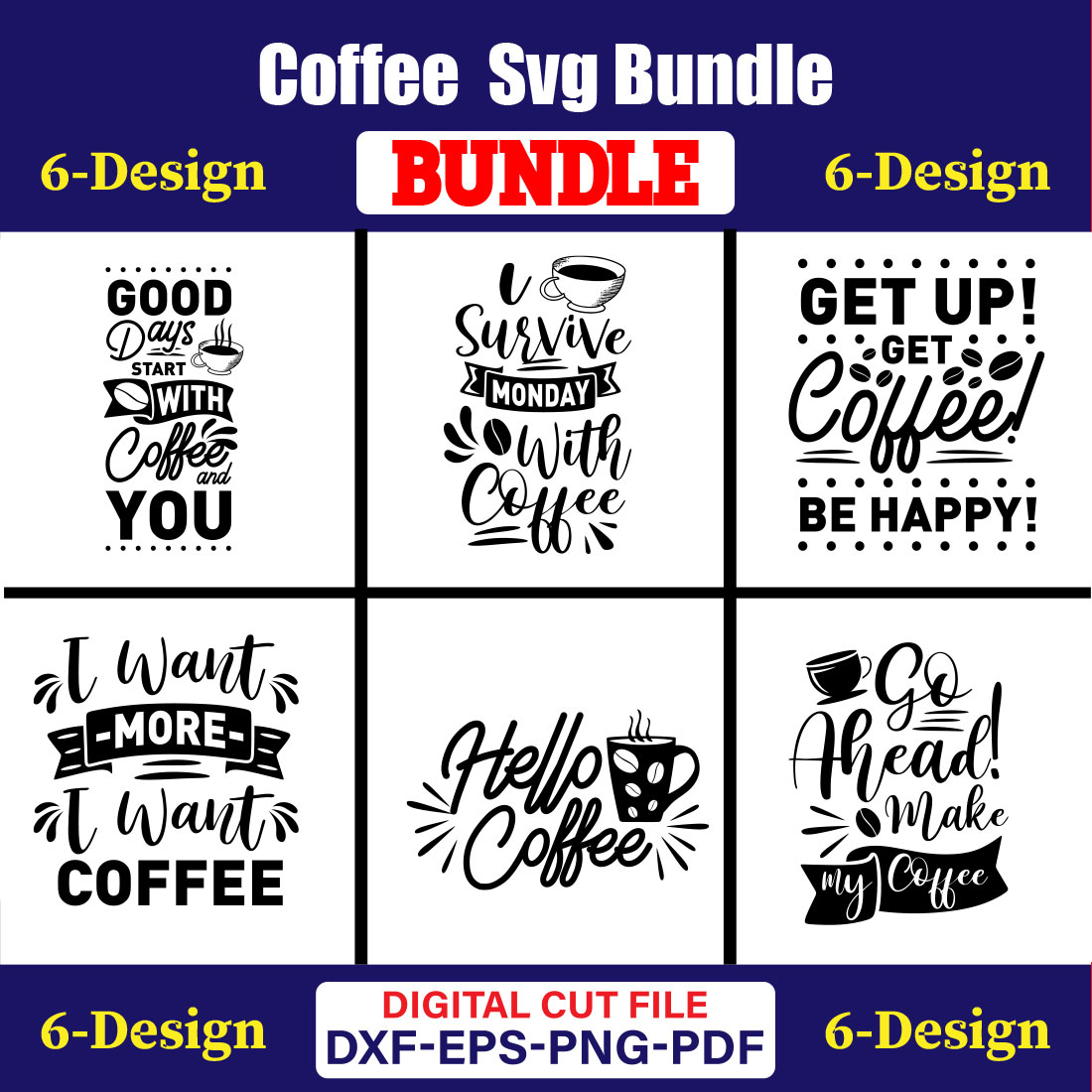 Coffee T-shirt Design Bundle Vol-12 cover image.