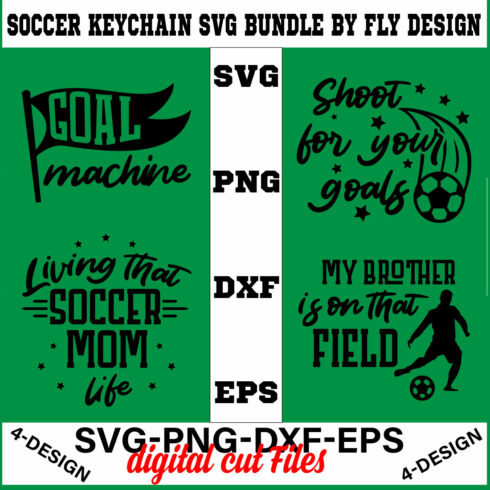 Soccer SVG T-shirt Bundle by Fly Design Vol-03 cover image.