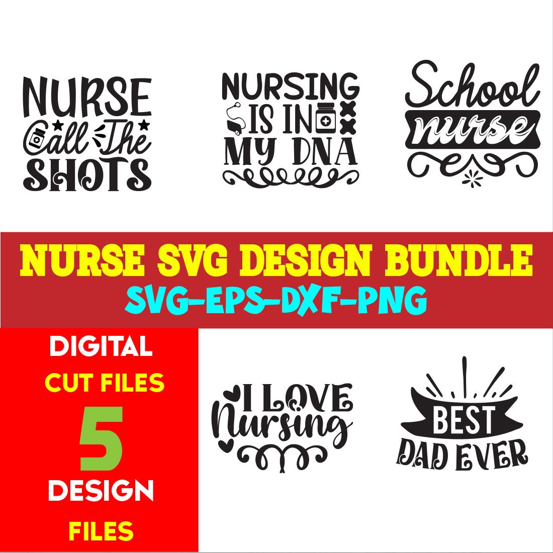 Nurse T-shirt Design Bundle Volume-04 cover image.