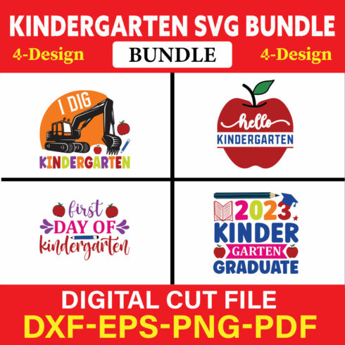 Kindergarten T-shirt Design Bundle Vol-6 cover image.