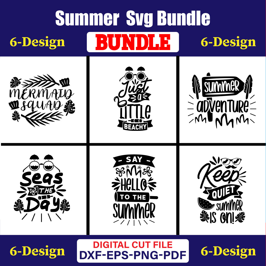 Summer T-shirt Design Bundle Vol-14 cover image.