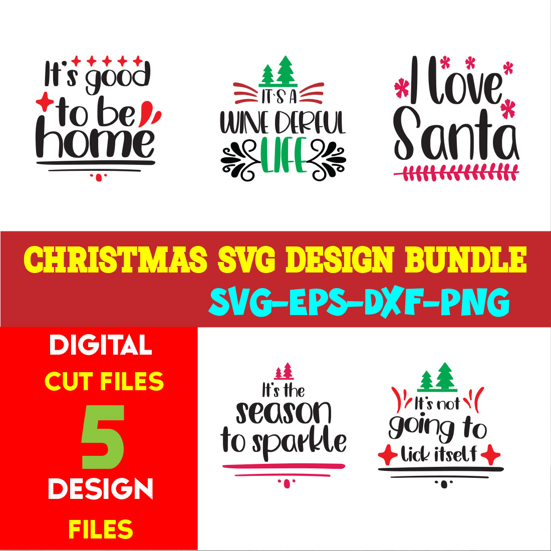 Christmas T-shirt Design Bundle Volume-42 cover image.