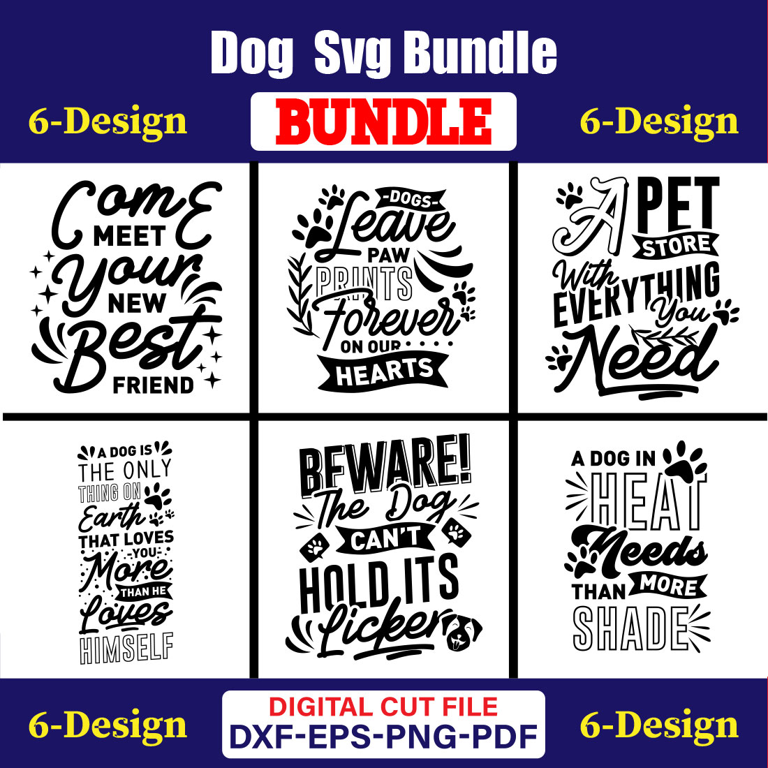 Dog SVG T-shirt Design Bundle Vol-20 cover image.