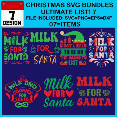 Free Ultimate List! 7 Christmas SVG Bundles cover image.