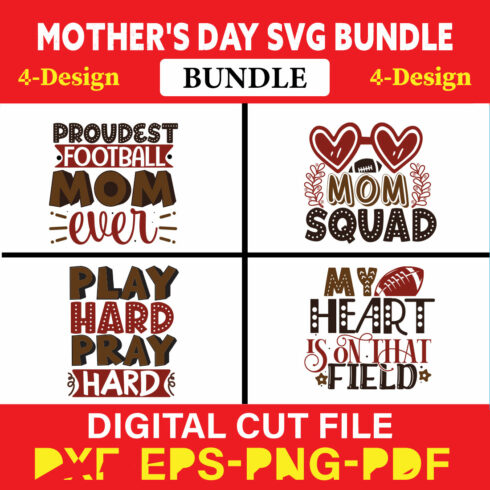 Mother's Day SVG T-shirt Design Bundle Vol-07 cover image.