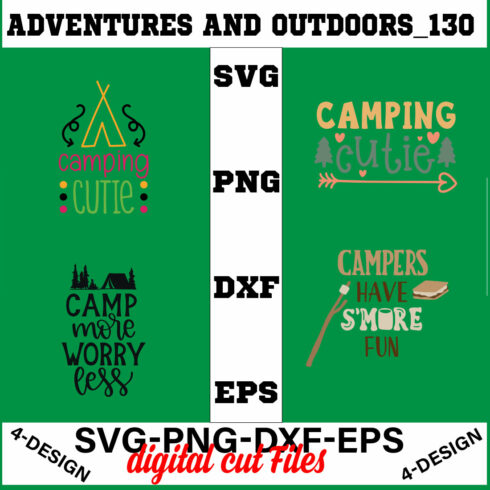 Adventures And Outdoors T-shirt Design Bundle Volume-05 cover image.