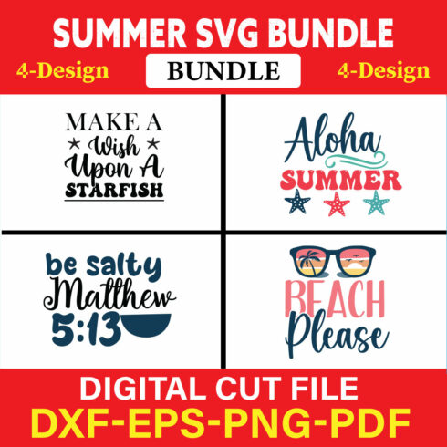Summer T-shirt Design Bundle Vol-5 cover image.