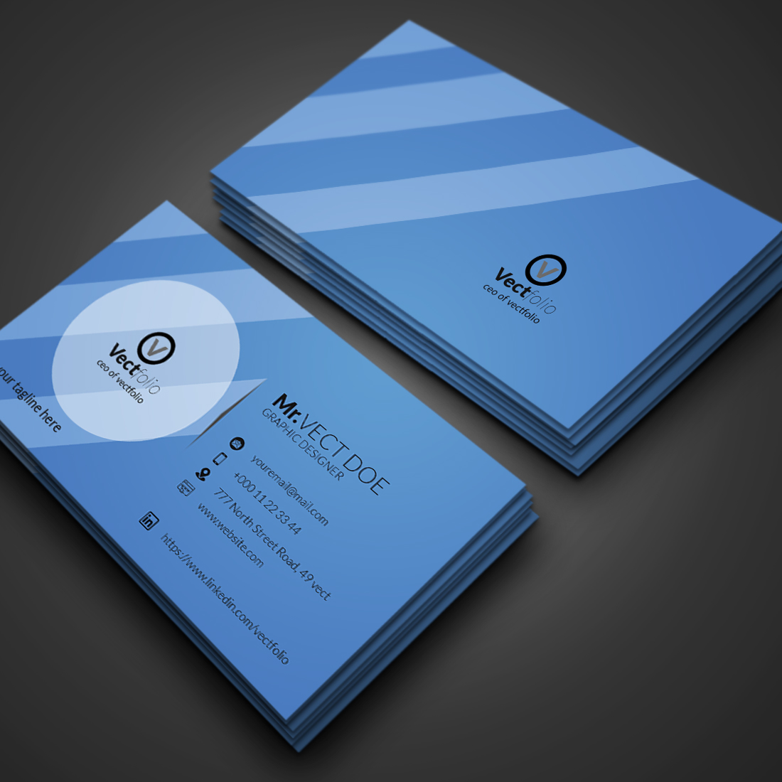 Special Creative Corporate Business Card Template preview image.