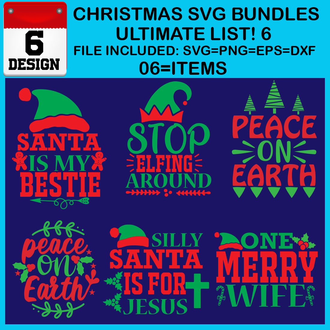 Ultimate List! 6 Christmas SVG Free Bundles cover image.