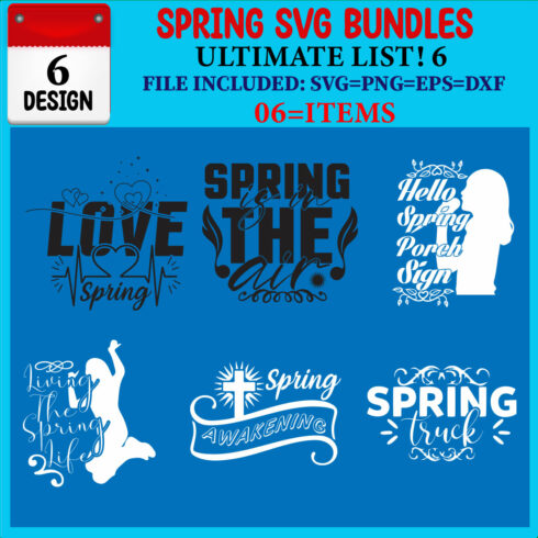 Spring SVG 06 T-shirt Design Bundle cover image.