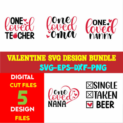 Valentine T-shirt Design Bundle Volume-06 cover image.