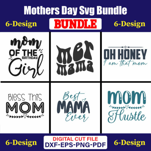 Mothers Day SVG Bundle, Mom life svg, Mama svg, Funny Mom Svg, Blessed mama svg, Mom of boys girls svg-Vol-99 cover image.