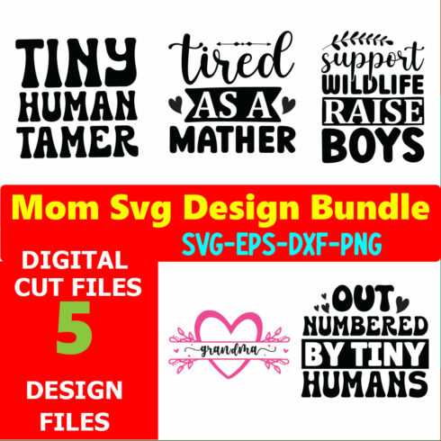 Mom SVG T-shirt Design Bundle Volume-04 cover image.