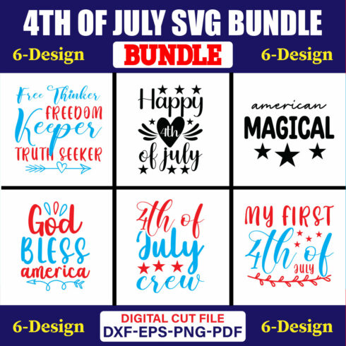 4th Of July SVG T-shirt Design Bundle Vol-17 cover image.