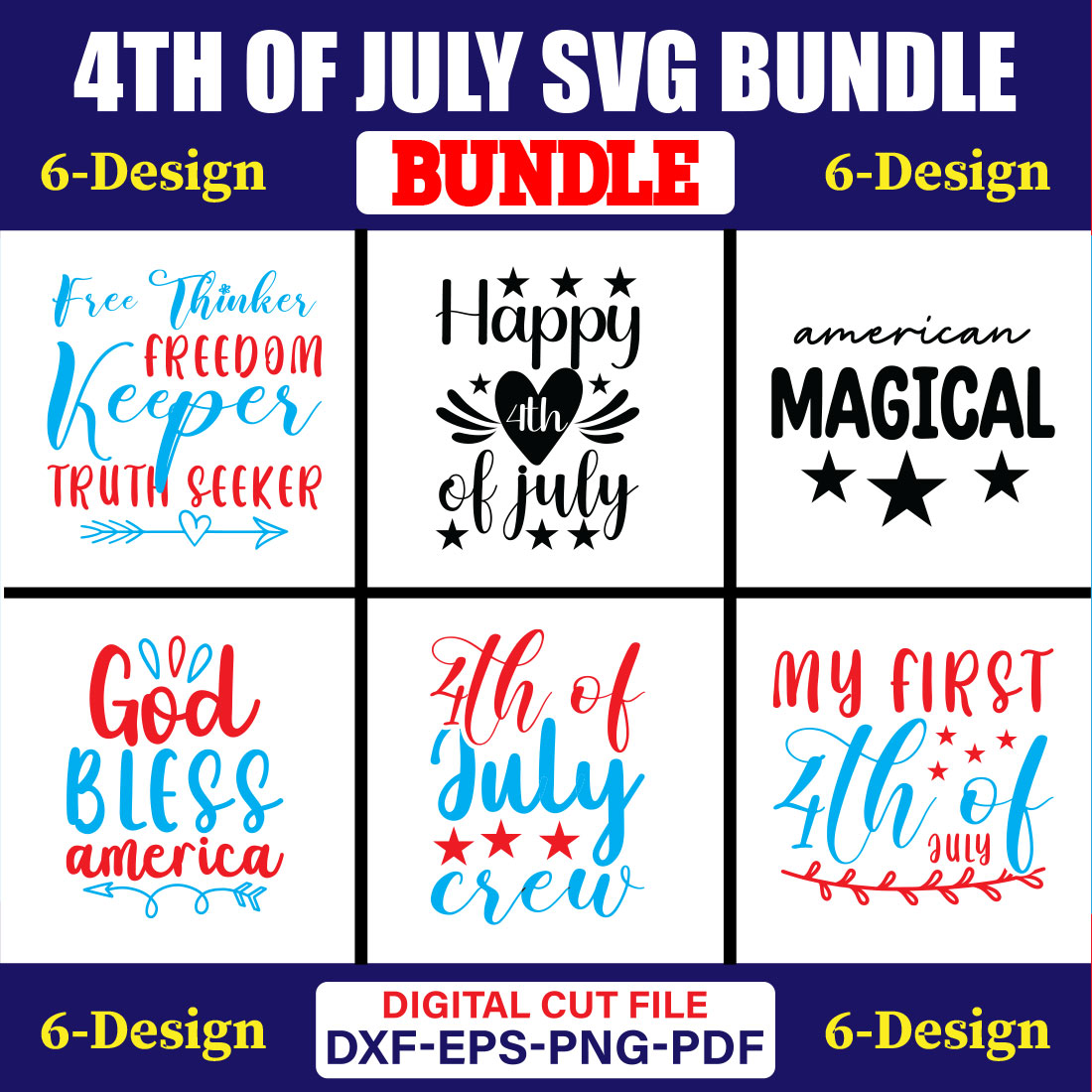 4th Of July SVG T shirt Designs Bundle - MasterBundles