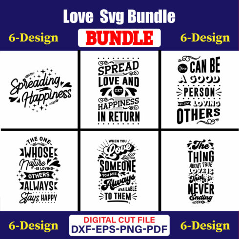 Love T-shirt Design Bundle Vol-04 cover image.