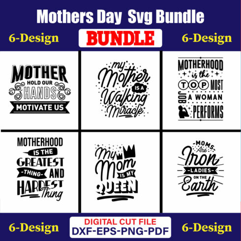 Mothers Day SVG Bundle, Mom life svg, Mama svg, Funny Mom Svg, Blessed mama svg, Mom of boys girls svg-Vol-52 cover image.