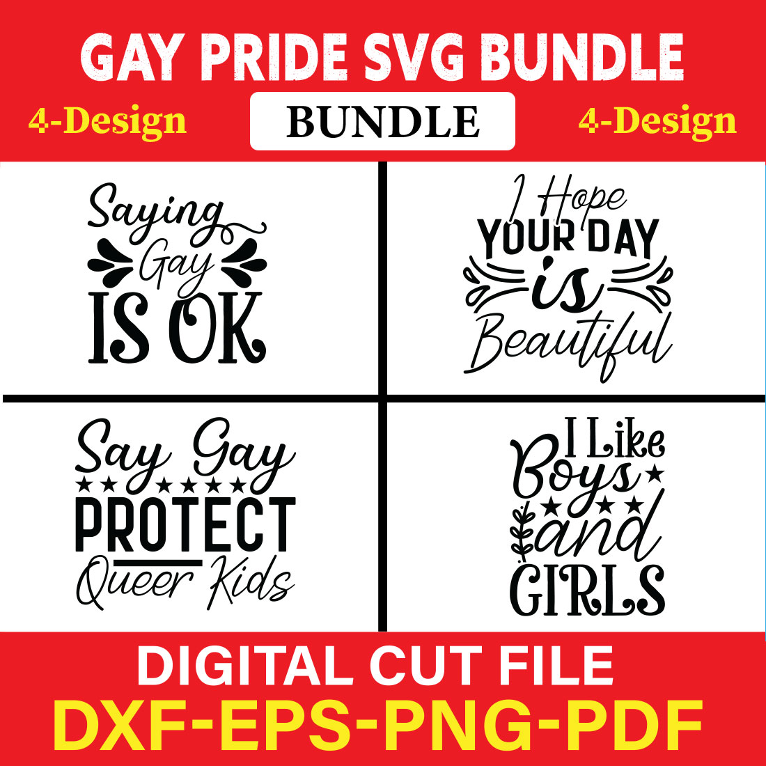 Gay Pride T-shirt Design Bundle Vol-2 cover image.