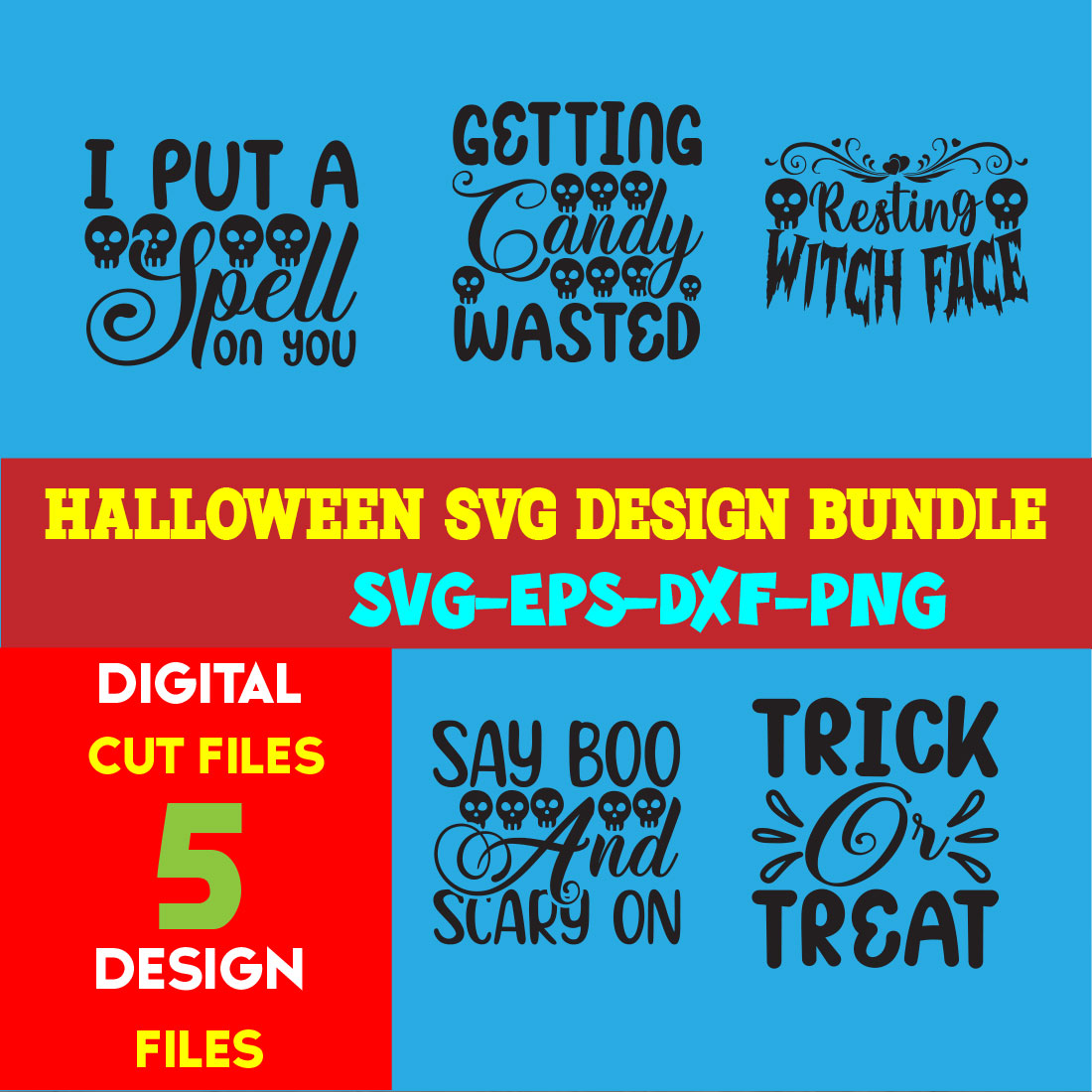 Halloween T-shirt Design Bundle Volume-07 cover image.