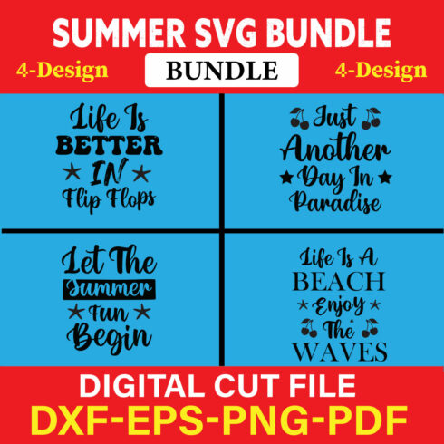 Summer T-shirt Design Bundle Vol-4 cover image.