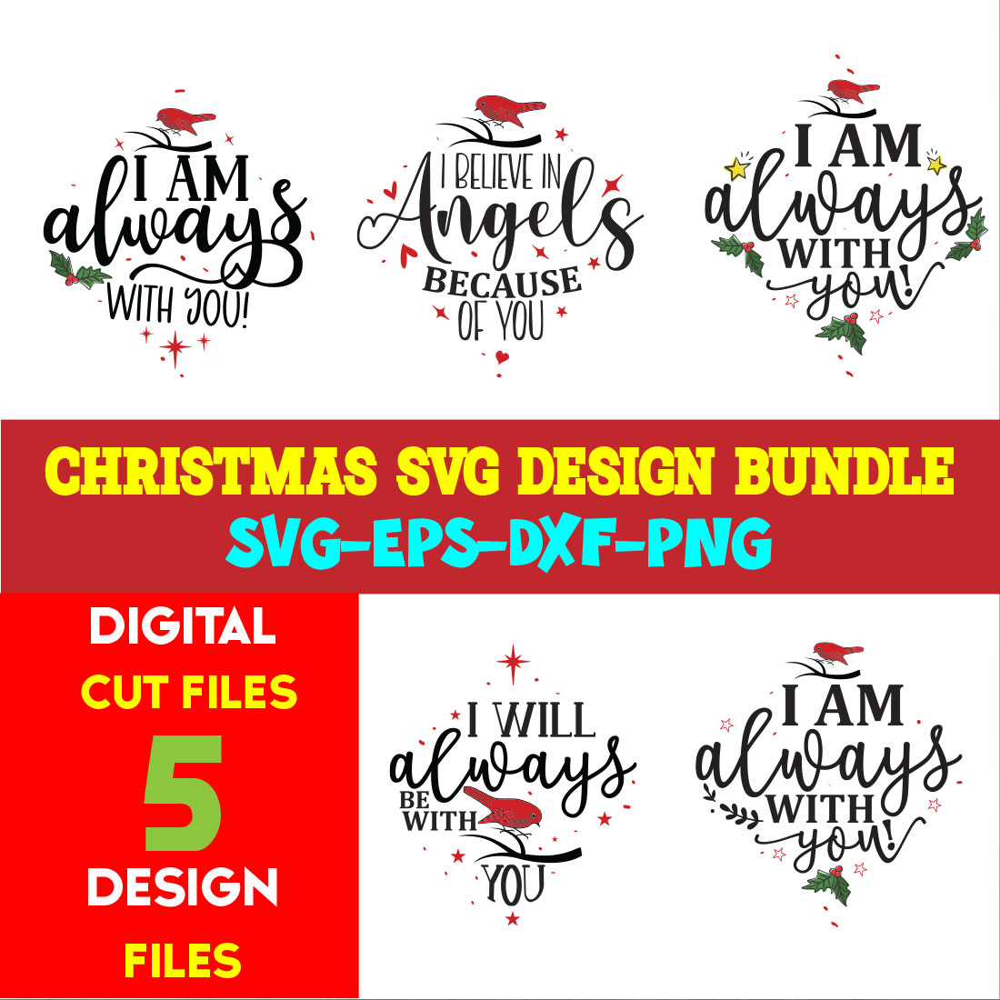 Christmas T-shirt Design SVG Bundle Free Volume-54 cover image.