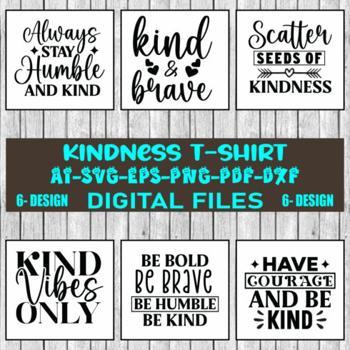 Kindness T-shirt Design Bundle Vol-1 cover image.