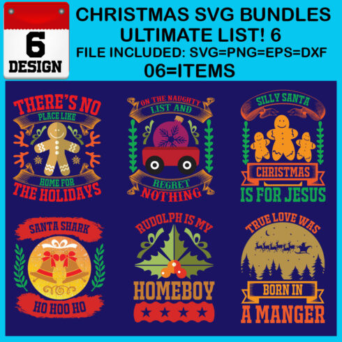 Ultimate List! 6 Christmas SVG Free Bundles cover image.