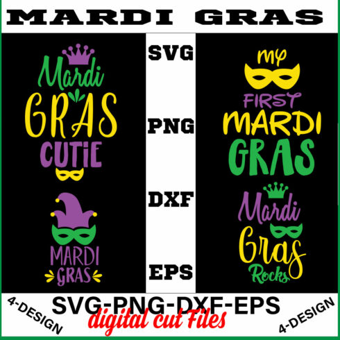 Mardi Gras SVG T-shirt Design Bundle Volume-02 cover image.
