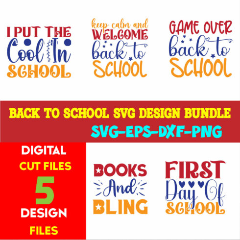 Back To School T-shirt Design Bundle Volume-07 cover image.